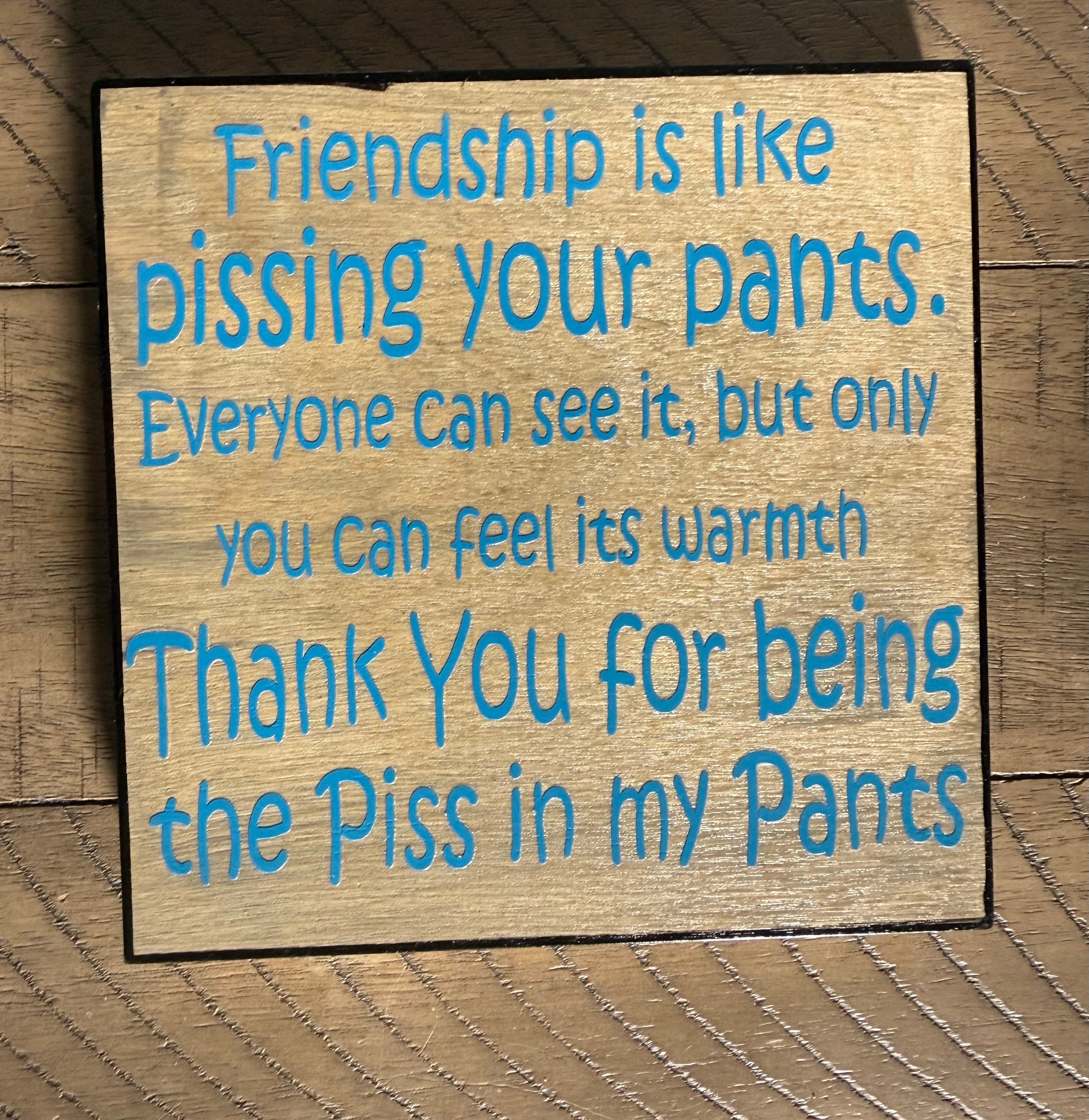 6”x6” wood sign